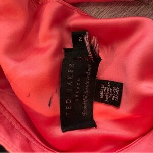 Ted Baker London Coral Pleated Hem Detail Dress Size 2 Originally $298